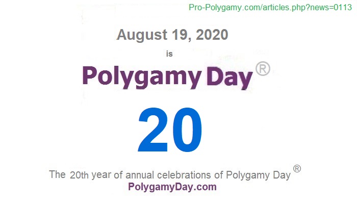 August 19, 2020, is Polygamy Day 19